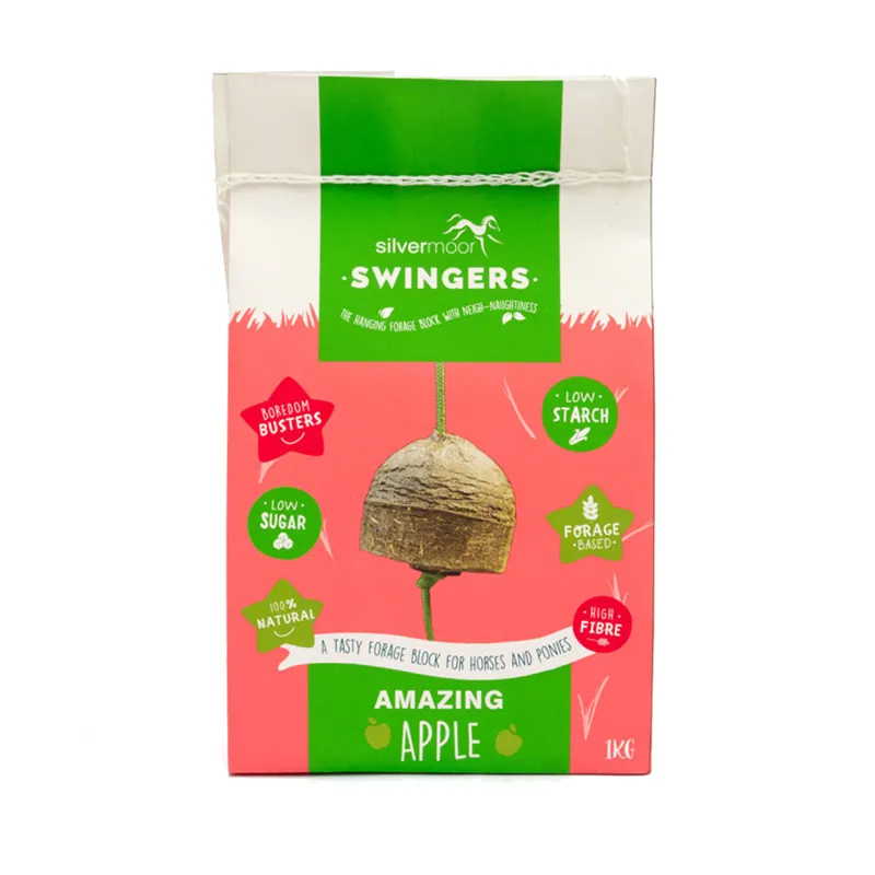 Silvermoor Swingers Hanging Forage Block - Apple